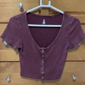 Pacsun Maroon Crop Top